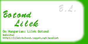 botond lilek business card